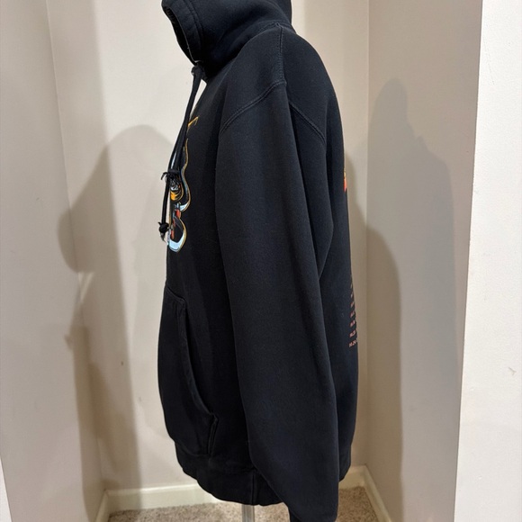 Cameron Whitcomb 2023 Quitter Tour Merch Hoodie Black Flame Graphic 2023 Sz M - Picture 9 of 12